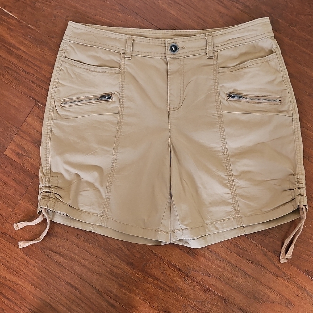 Style & Co Tan Cargo Shorts with Adjustable Drawstrings